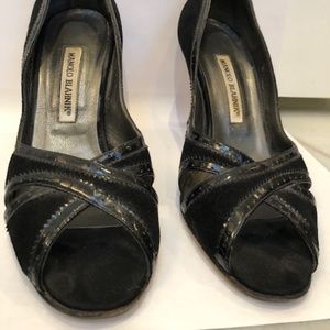 Black manolo pumps